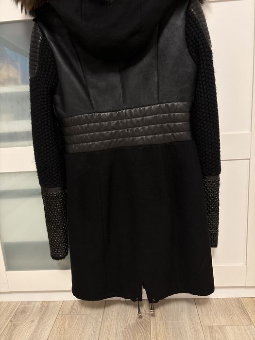 Зимно яке от естествена телешка кожа