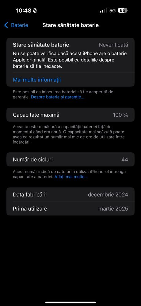 Vand Iphone 16 pro max 512 gb black
