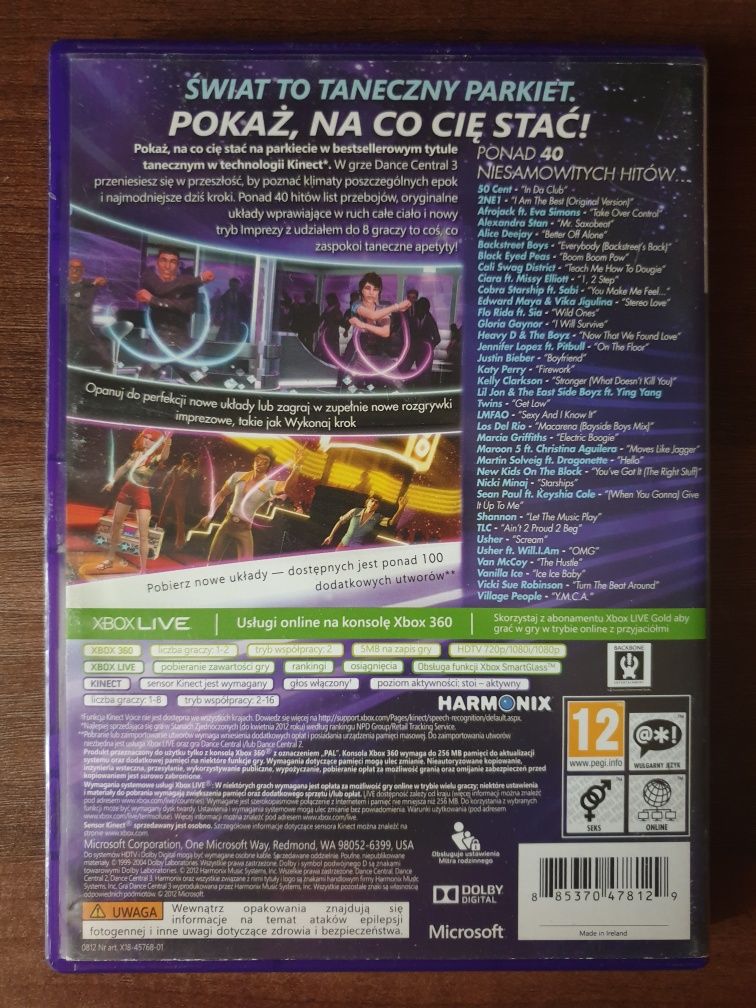 Dance Central 3 Kinect Xbox 360