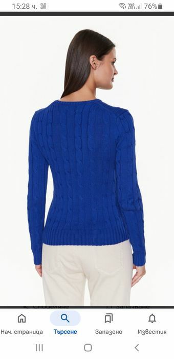 POLO Ralph Lauren Cable Pima Cotton  XS НОВО! ОРИГИНАЛ! Дамски Пуловер