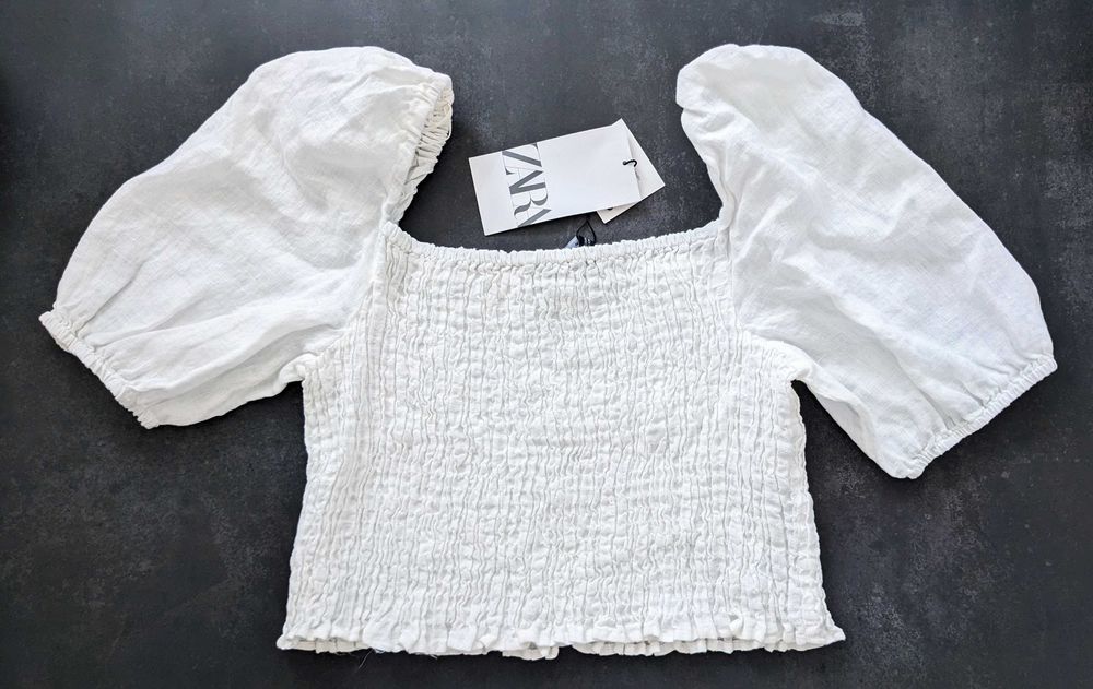 Zara boho crop top marime S