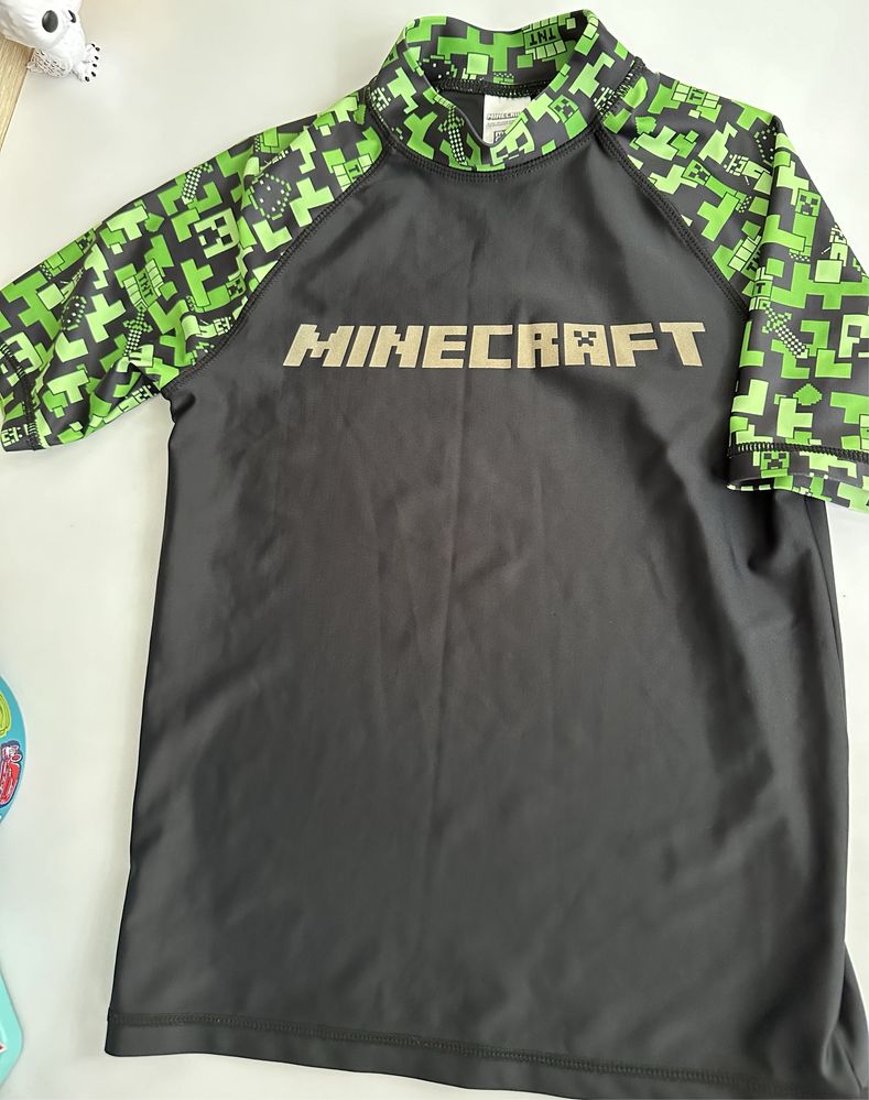 Vând tricou, Minecraft, NEXT, cu protecție solară, 140 cm( 10 ani)