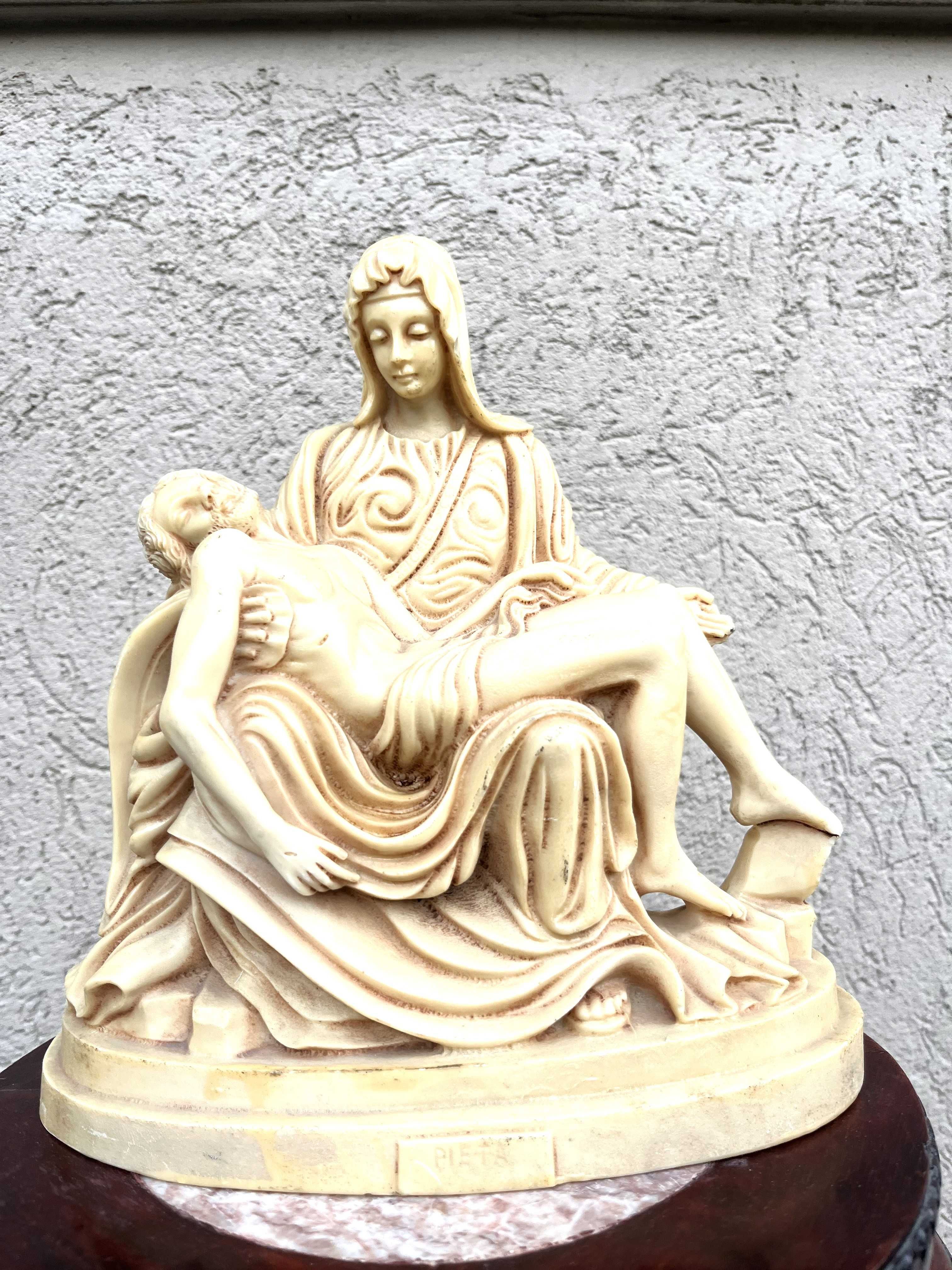 Expresiva statueta -Pieta- sculptura manuala, marcata,Italia