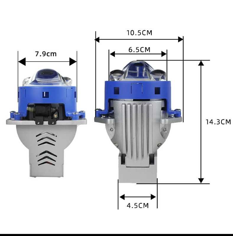 Set lupe BI LED Laser 3.0 Inch P60 Faza scurta / lunga 150w 15000LM