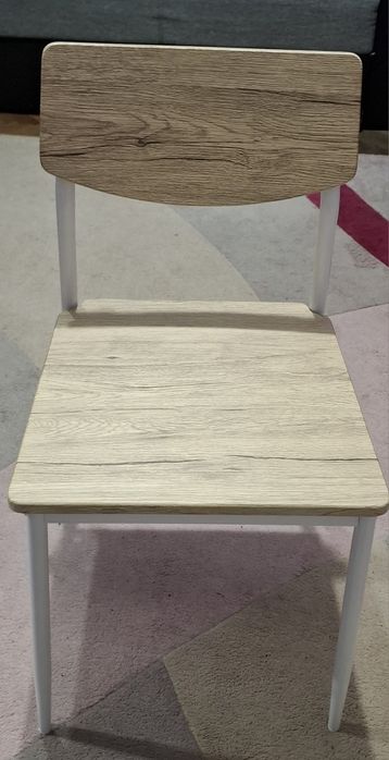 Scaune bucatarie crem cu alb