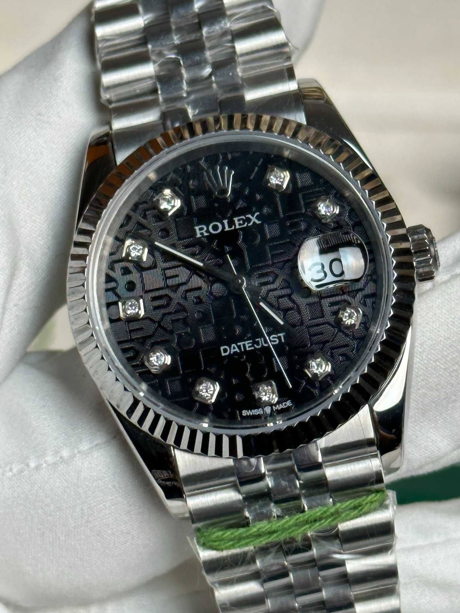 Rolex Lady Date Just 36 MM 16233 Rolex Monogram Black Dial