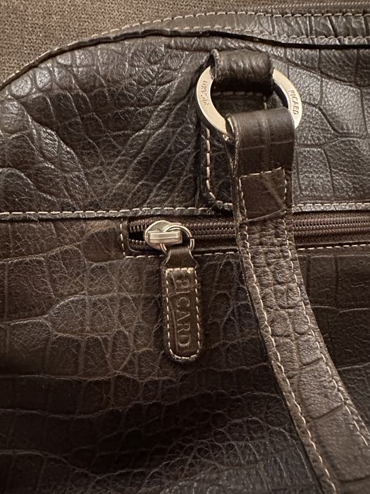 Geanta Picard piele naturala chocolate brown