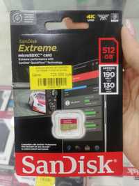 Микро флешка SanDisk 512 Gb Extreme 190 mb/s, флешка для телефона