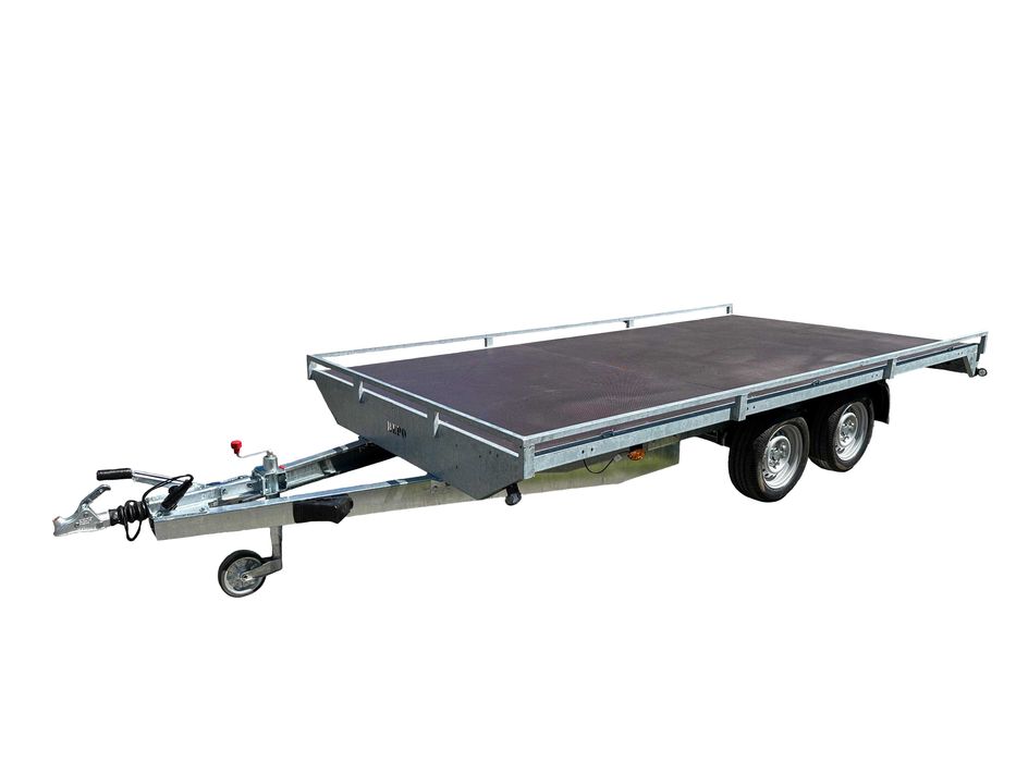 Platforma - Trailer 4,5 sau 5 m 2000-2700Kg  aplecată spate