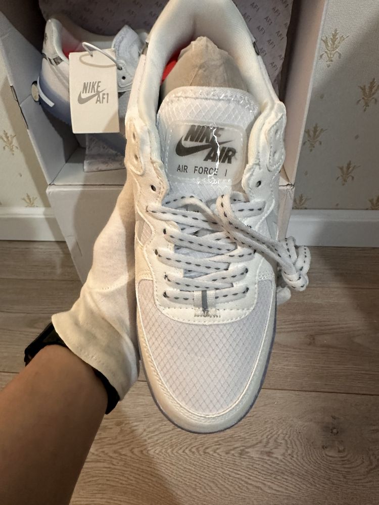 Nike Jordan Air Force 1 React "White Ice" FullBox