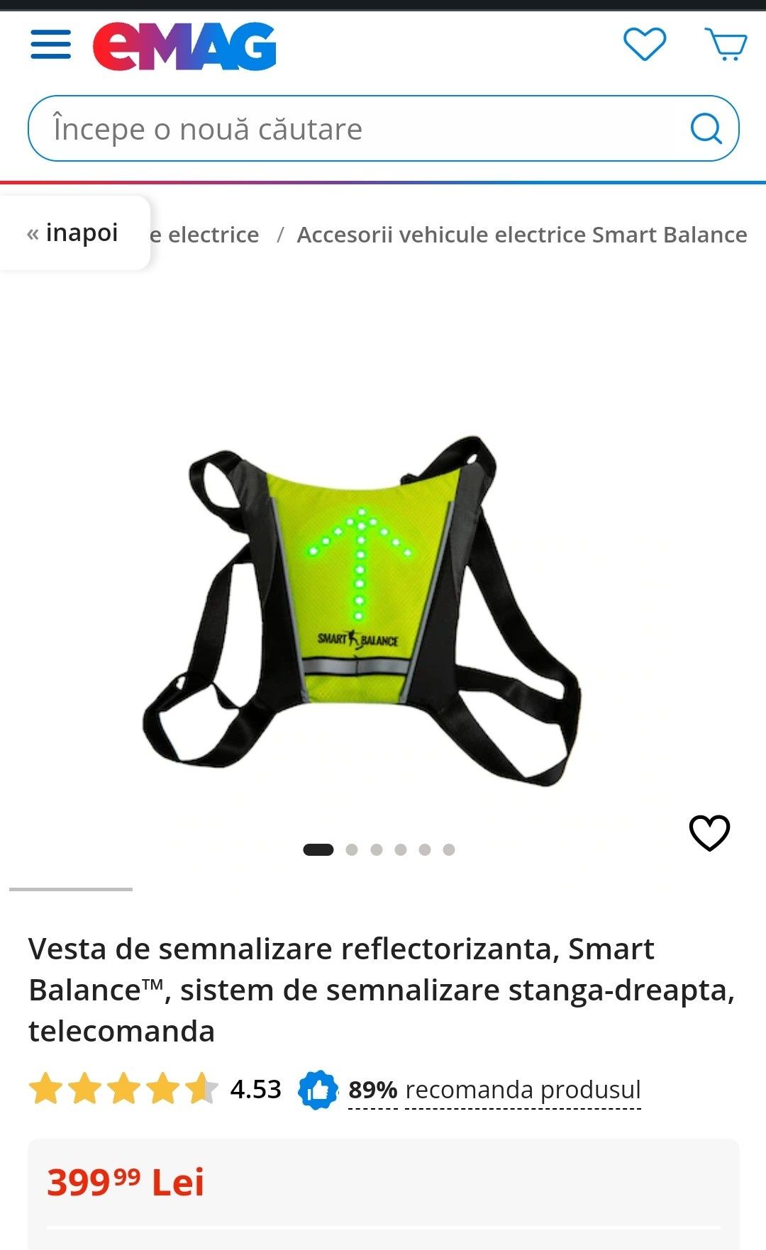 Vesta de semnalizare reflectorizanta, Smart Balance