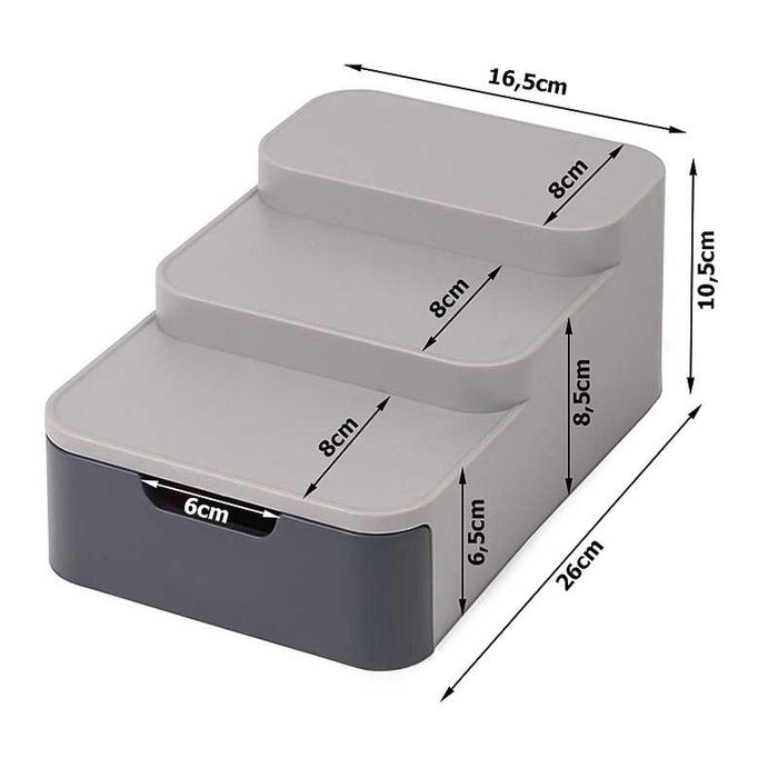 Органайзер за продукти с 3 нива на рафтове и 1 чекмедже