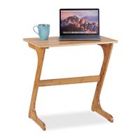 Masa pentru laptop din bambus, utilizare pat sau canapea, 60x60x40 cm