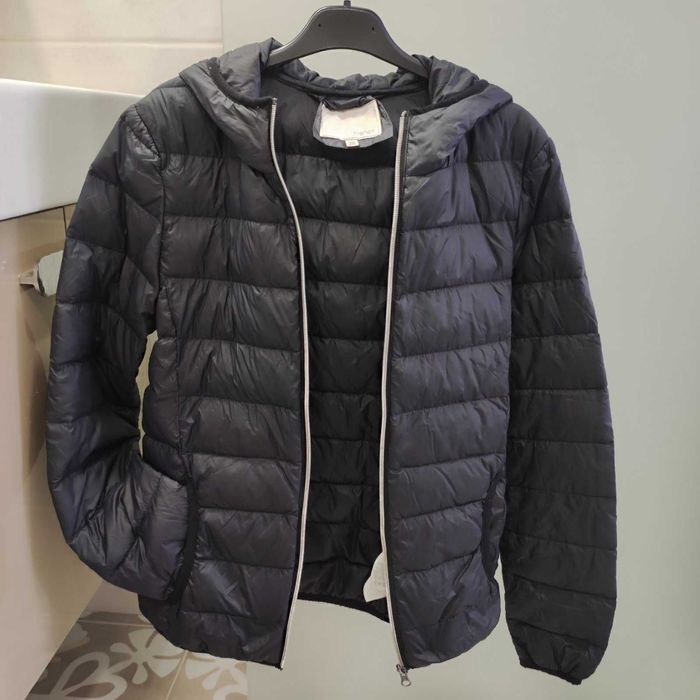 Дамско пухено черно яке с качулка, пухенка, Ultra Light Down Jacket