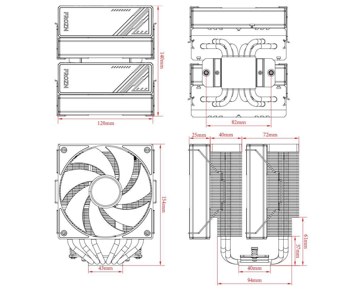 Кулер для процессора ID-COOLING FROZN A620 BLACK