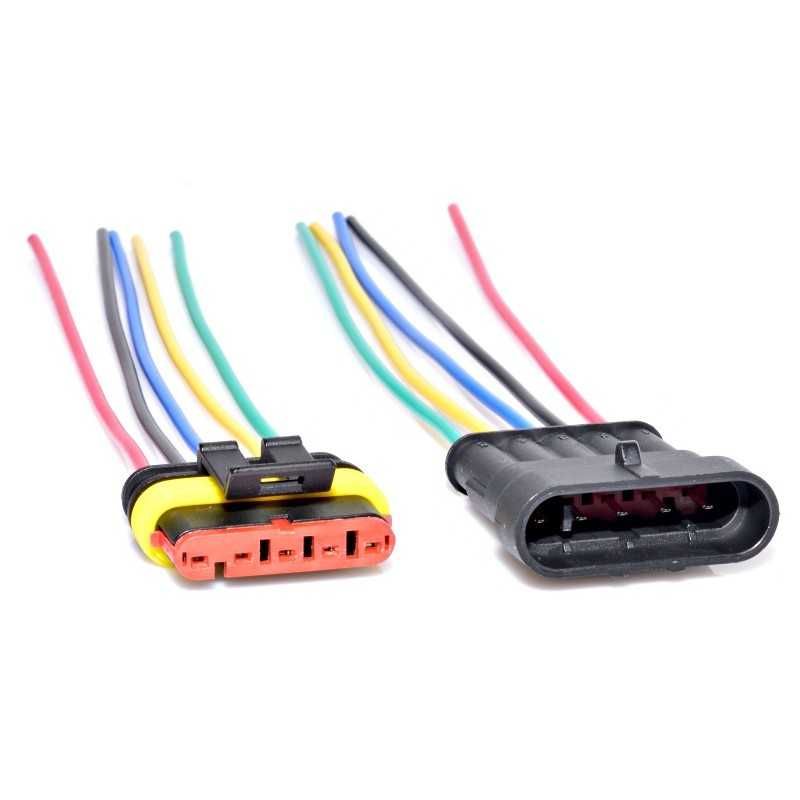 Cablu Conector Mufa 5 pini Waterproof Mufa Conector 5 FIRE Auto Moto