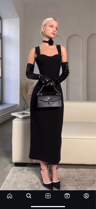 Черное вечернее платье