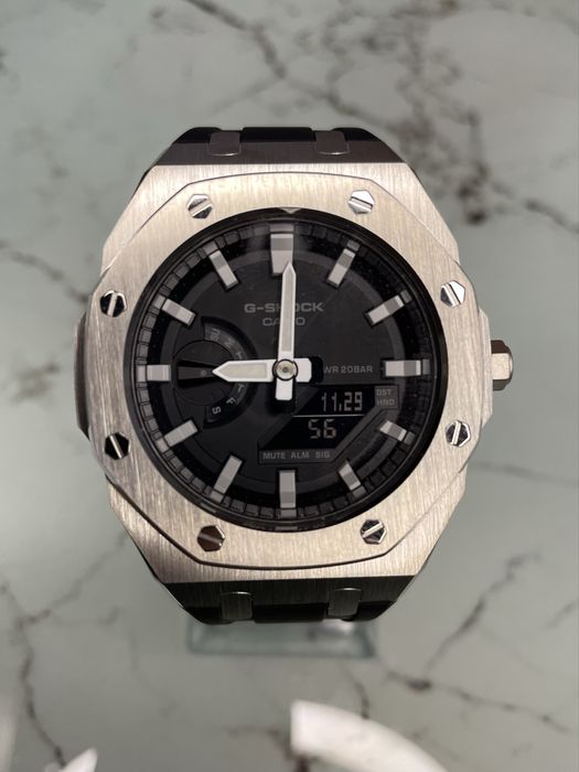 Ceas G-SHOCK ga-2100 mod Royal Casioak (Silver and Black)