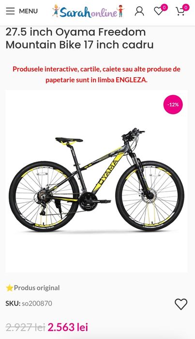 OCAZIE ! Bike OYAMA Stare Foarte Buna 900 de lei !