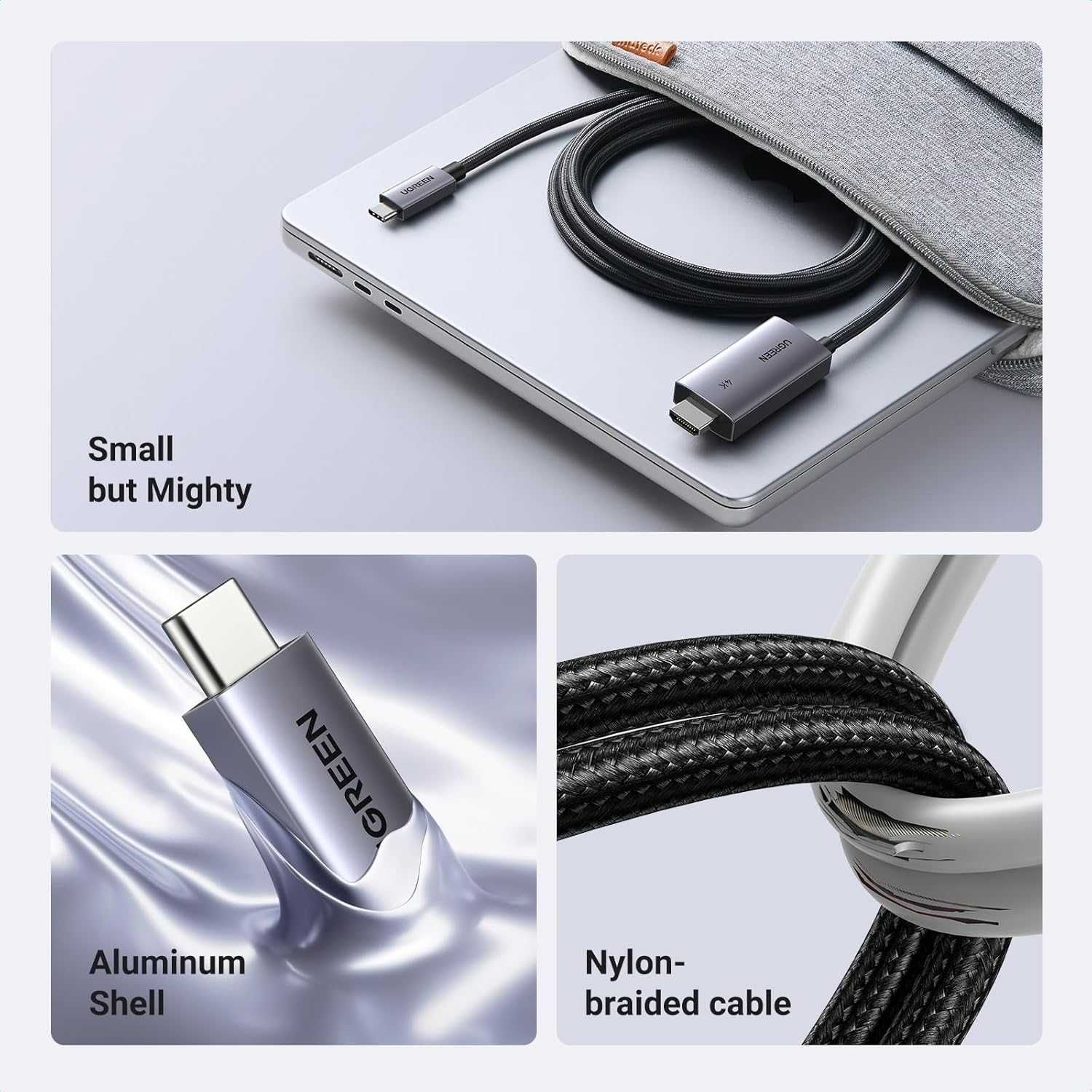 Новинка! Переходник кабель Ugreen USB Type-C to HDMI 4K60Hz с PD 100W