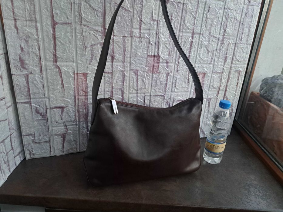 дамска чанта,BALLY,кафява кожена-естествена кожа