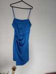 Rochie albastră din satin Zara