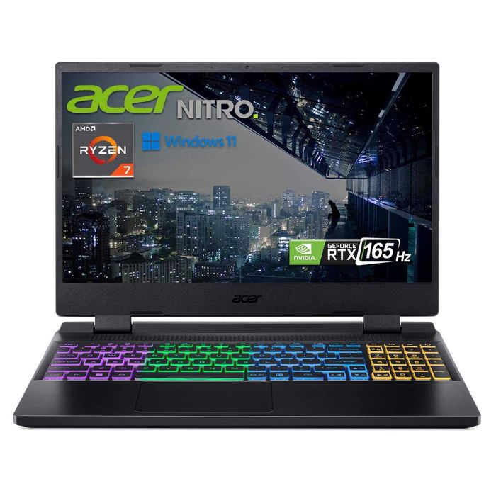 Acer Nitro 5 17.3" QHD 165Hz Ryzen 7 5800H 32RAM 1TB SSD RTX 3080