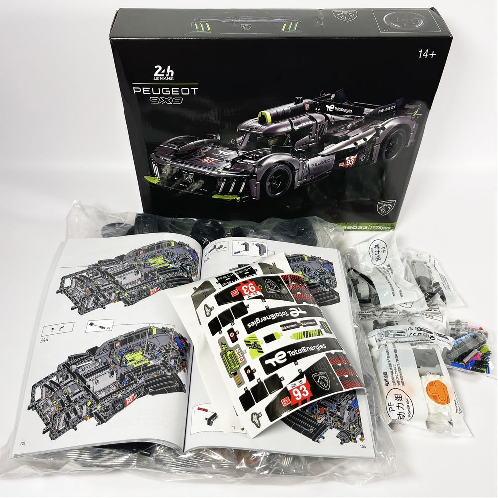 Конструктор Lego Peugeot 9X8 Hypercar | 1775 деталей | Гиперкар