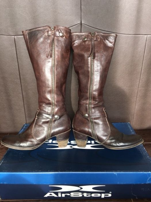 Air Step италиански ботуши естествена кожа,40 номер,оригинални,с кутия