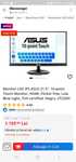 Monitor LED IPS ASUS 21.5", 10-point Touch Monitor, HDMI, Flicker free