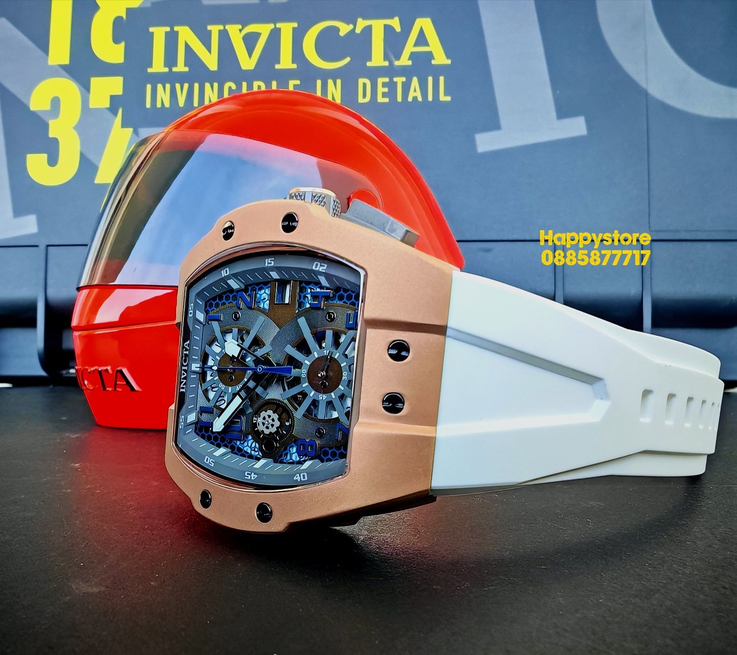 часовник INVICTA Racing Rose Limited edition Gold 47-57 mm, Инвикта