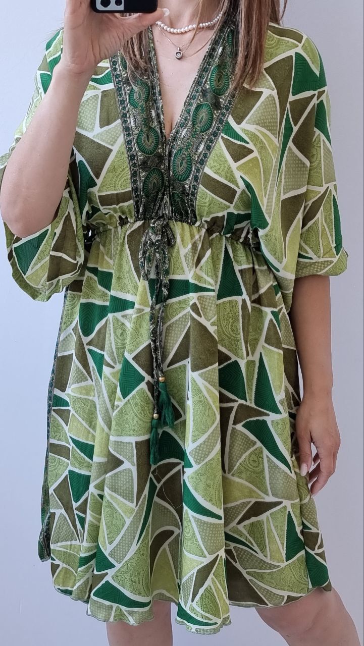 Rochie mătase indiană, imprimeuri disponibile