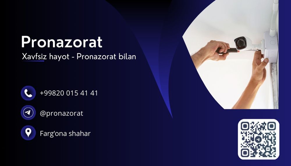 Kuzatuv kamera ustanovka qilish xizmati