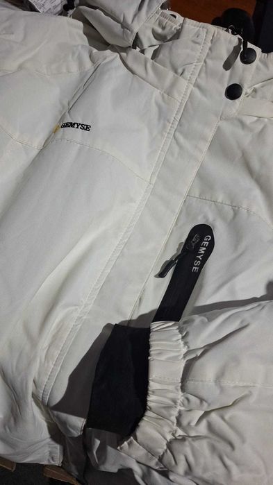 Geaca ski GEMYSE, XL, impermeabila, cu gluga, alb