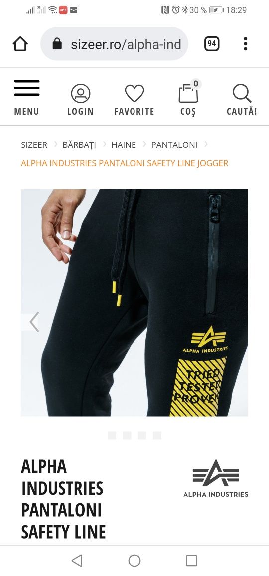 ALPHA Industries pantaloni