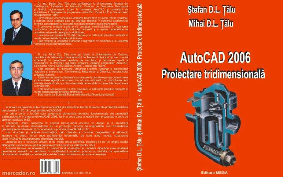 Vand cartea “AutoCAD 2006. Proiectare tridimensionala”