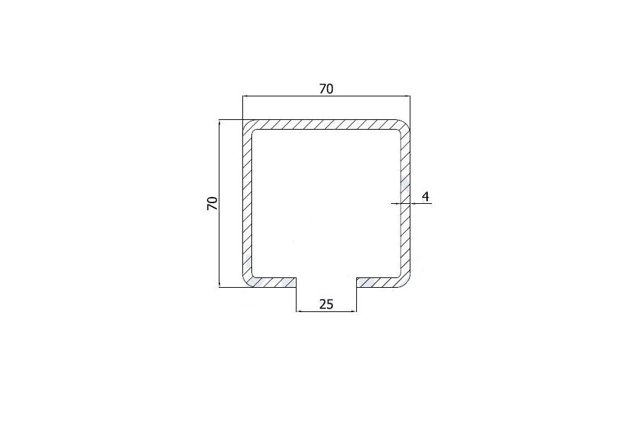 Oferta kit poarta autoportanta cu sina de 70x70x4mm 6m K70/5R FE