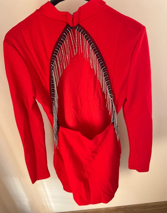 Нова Дамска червена рокля