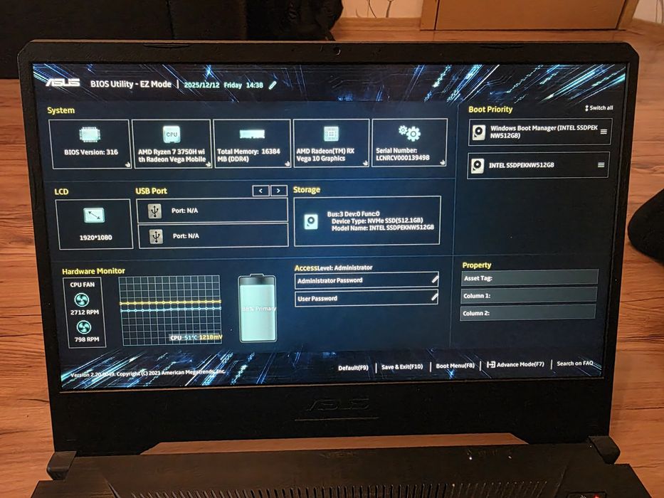 Laptop ASUS TUF Gaming FX505DT