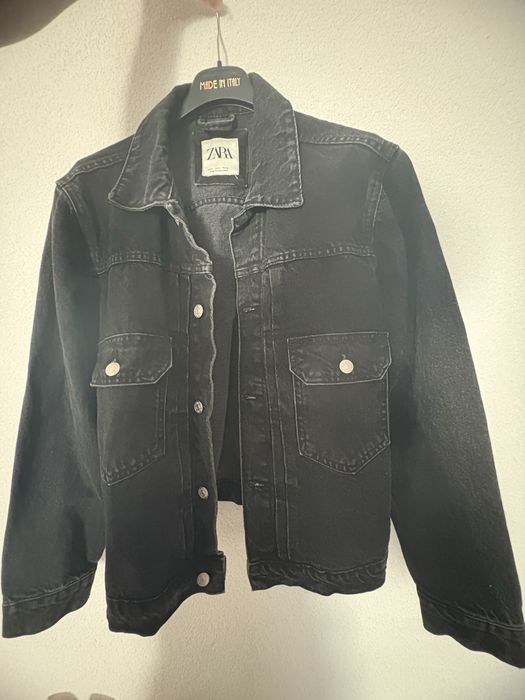Geaca din denim negru ZARA — marimea S