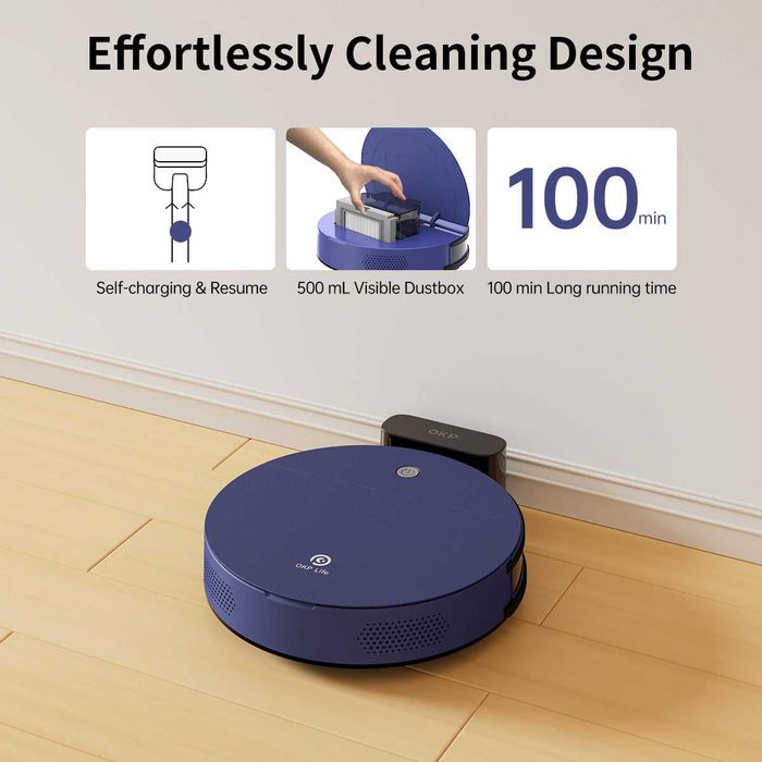 Aspirator Robot OKP K3 2000Pa baterie 100min Nou Sigilat