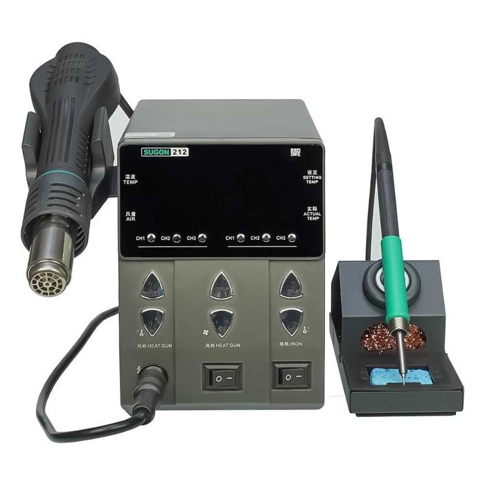 Станция за прецизно запояване Sugon 212 поялник T12, 3 канала за памет