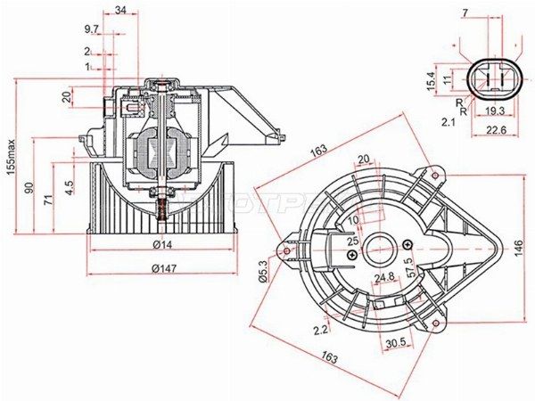 Мотор отопителя салона Nissan Primastar