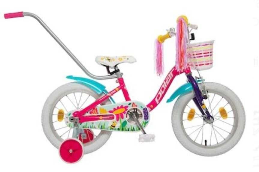 Vand bicicleta copii Polar Summer, roz-albastru, roti pe 14 inch