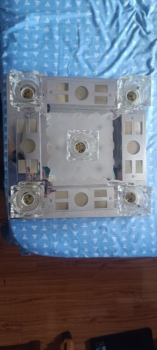 Lustra/aplica 5 fasunguri si leduri multicolore