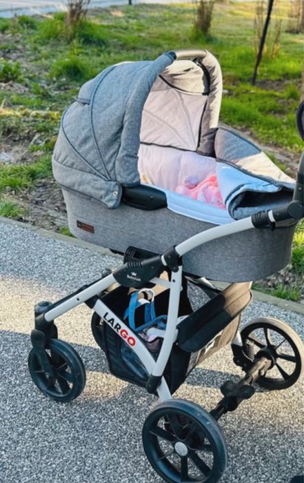 Carucior 3 în 1, BabyLux Largo, Gri