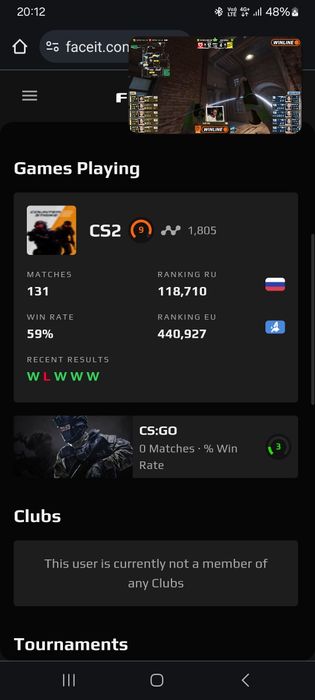 Faceit account 9 lvl