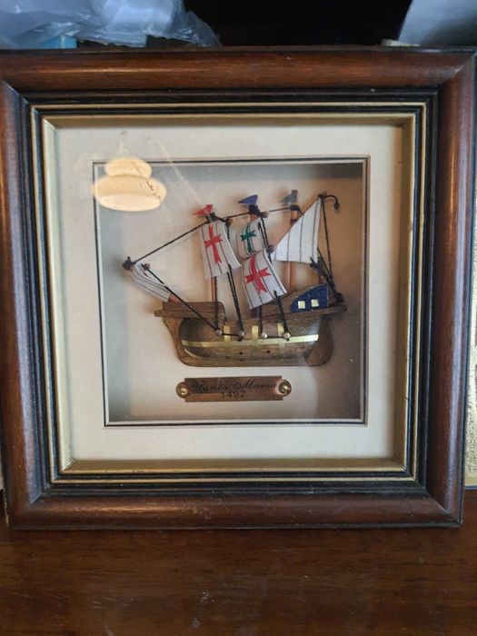 Wall Decor Box Santa maria 1492 model ship