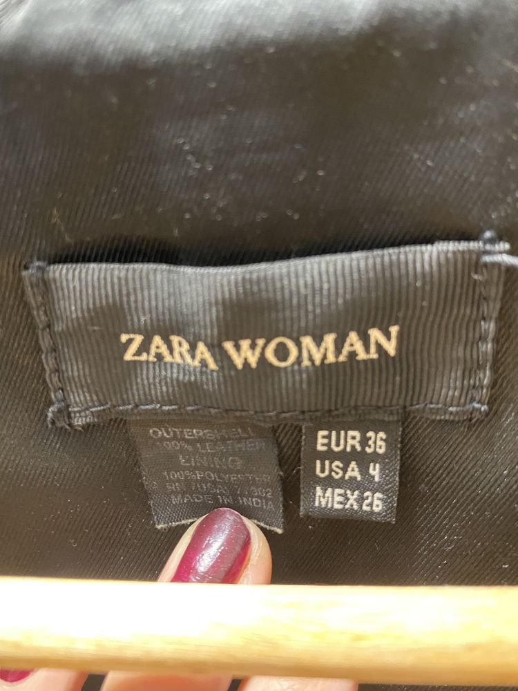 Sacou de piele naturala Zara S