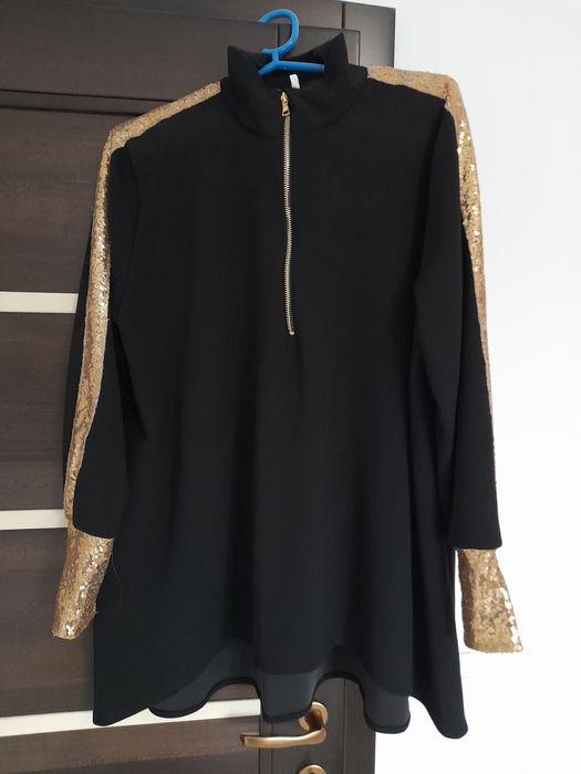 Bluza tunica  cu paiete aurii, mărimea XXL noua